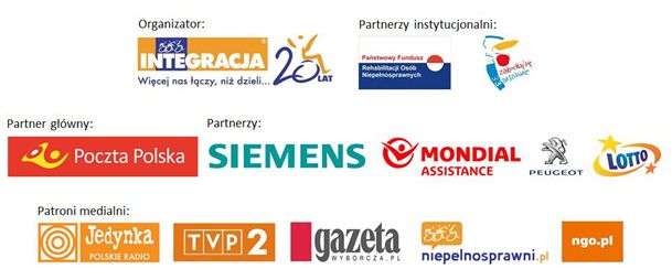 Loga. Organizator: Integracja. Partnerzy instytucjonalni: PFRON, m.st. Warszawa. Partner główny: Poczta Polska. Partnerzy: Siemens, Mondial Assistance, Peugeot, Lotto. Patroni medialni: Polskie Radio Program 1, TVP 2, Gazeta Wyborcza, Niepelnosprawni.pl, Ngo.pl.