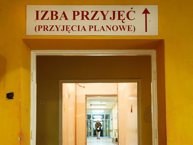 izba przyjęć w szpitalu