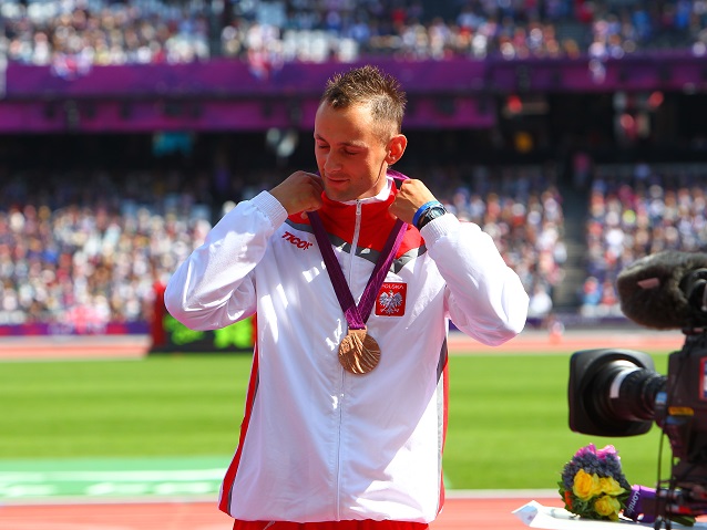 Łukasz Mamczarz z brązowym medalem na szyi