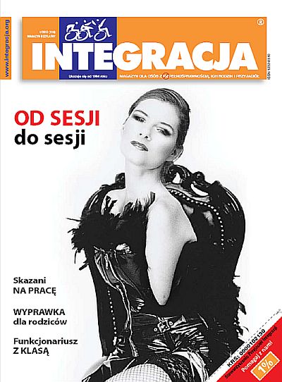 Okładka magazynu Integracja ze zdjęciem modelki bez ręki