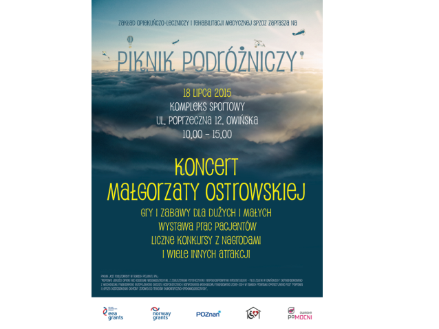 plakat pikniku podróżniczego - chmury