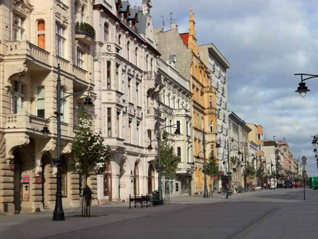 ulica Piotrkowska w Łodzi - kamienice