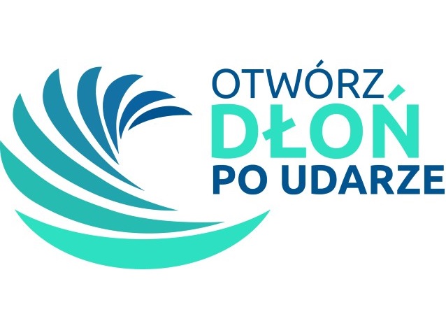 logo strony internetowej z napisem Otwórz dłoń po udarze.