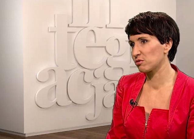 Monika Bugajewska-Tykarska w studiu programu Misja Integracja