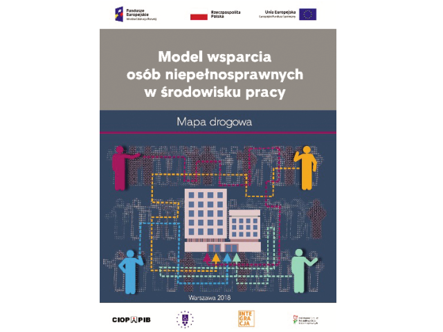 okładka publikacji PFRON pn. Model wsparcia osób niepełnosprawnych w środowisku pracy