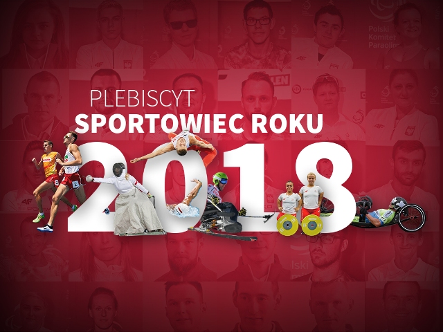 grafika przedstawiająca 20. sylwetek sportowców z niepełnosprawnością, na środku napis 2018