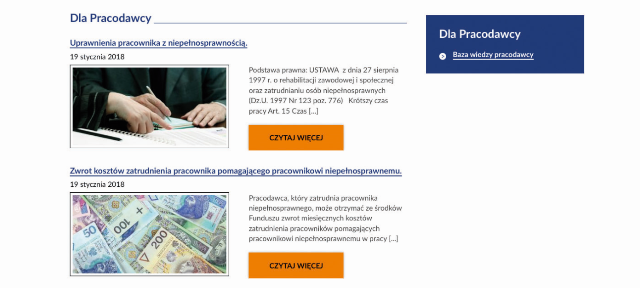 Dział Pracodawcy na portalu sprawniwpracy.com