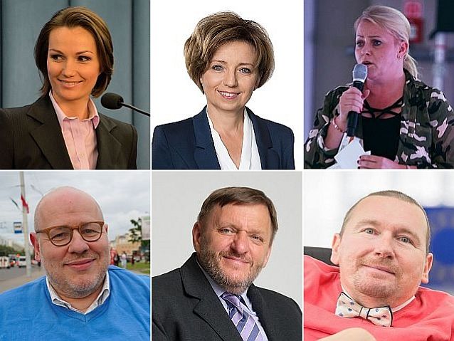 6 zdjęć z twarzami: Jagny Marczułajtis-Walczak, Marleny Maląg, Iwony Hartwich, Jana Filipa Libickiego, Sławomira Piechoty i Marka Plury