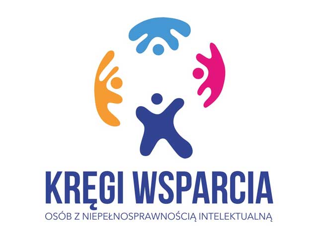 logo Kręgi wsparcia - wokół kręgu kilka uproszczonych postaci