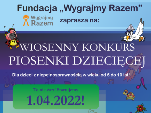 Plakat konkursu piosenki dziecięcej