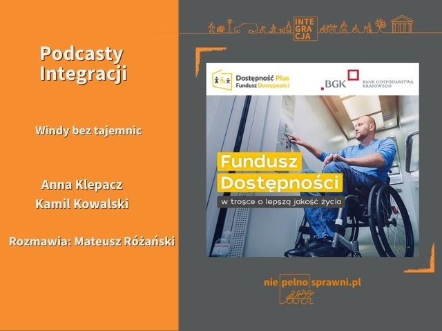 Grafika zapowiadająca podcast pt. Windy bez tajemnic