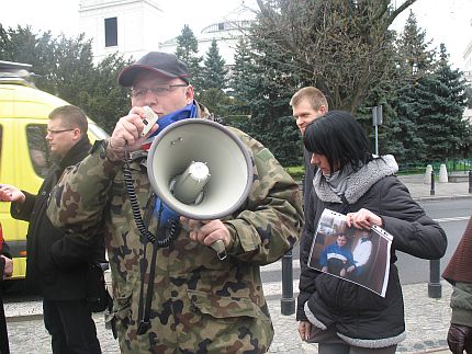 Protestujących wsparli związkowcy, fot.: Mateusz Różański