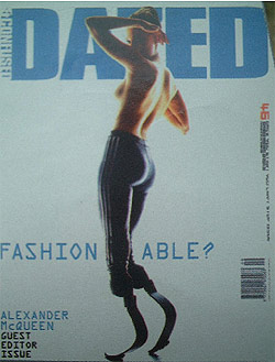 Aimee Mullins na okładce magazynu Dazed and Confused