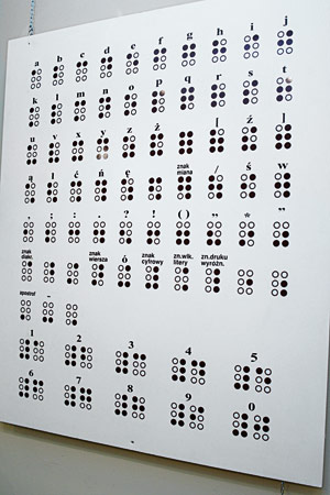 Alfabet Braille'a. Fot.: Filip Miłuński