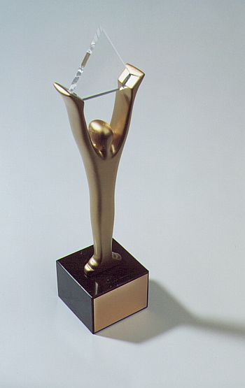 Na zdjęciu: Nagroda Stevie, fot: www.stevieawards.com