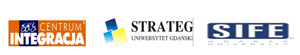 Logotypy: Centrum Integracja, Strateg UG, SIFE