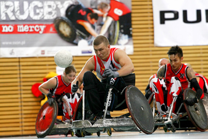 Walka o piłkę - Wheelchair Rugby Metro Cup